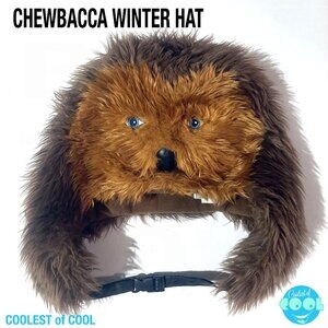Disney Parks Fur CHEWBACCA Winter Hat w Ear Warmers Star Wars Adult hat One Size